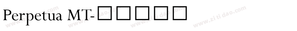 Perpetua MT字体转换